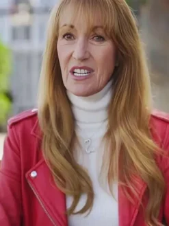 Jane Seymour Celebrity IOU S10 Red Leather Jacket