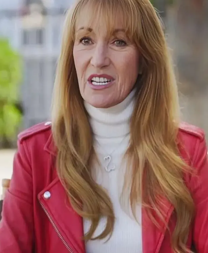 Jane Seymour Celebrity IOU S10 Red Leather Jacket