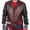 Jay Descendants Leather Burgundy And Black Jacket