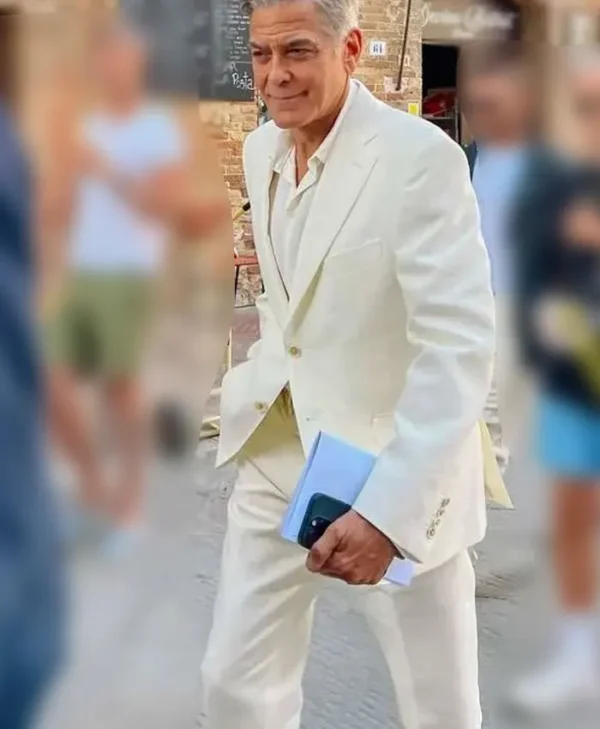 Jay Kelly George Clooney White Suit