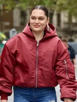 Jessie J Global Radio Studios 2025 Red Jacket