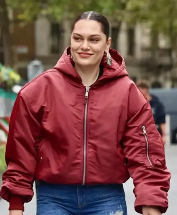 Jessie J Global Radio Studios 2025 Red Jacket