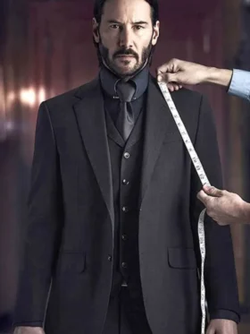 John Wick Keanu Reeves Three Piece Suit