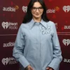 Julia Michaels 2025 iHeartRadio Music Festival Blue Floral Embroidered Shirt