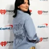 Julia Michaels 2025 iHeartRadio Music Festival Blue Floral Embroidered Shirt For Sale