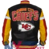Kansas City Chiefs Black Full-Zip Varsity Leather Jacket