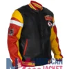 Kansas City Chiefs Full-Zip Black Leather Varsity Jacket