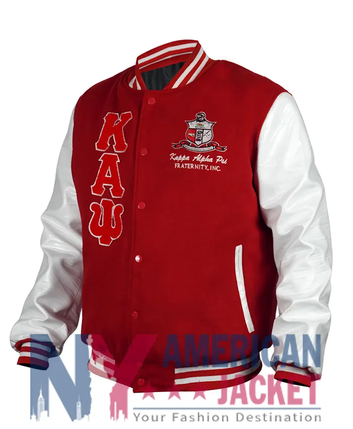 Kappa Alpha Psi Red And Varsity White Jacket