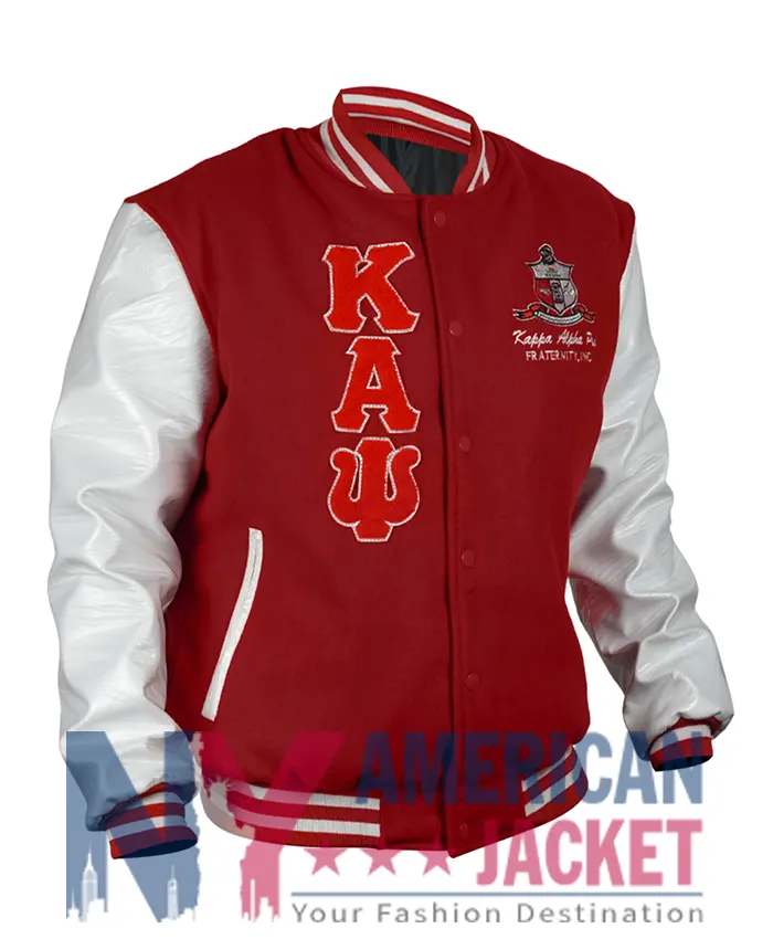 Kappa Alpha Psi Red And White Varsity Jacket
