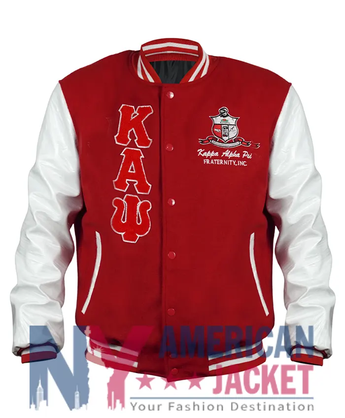 Kappa Alpha Psi Varsity Red And White Jacket