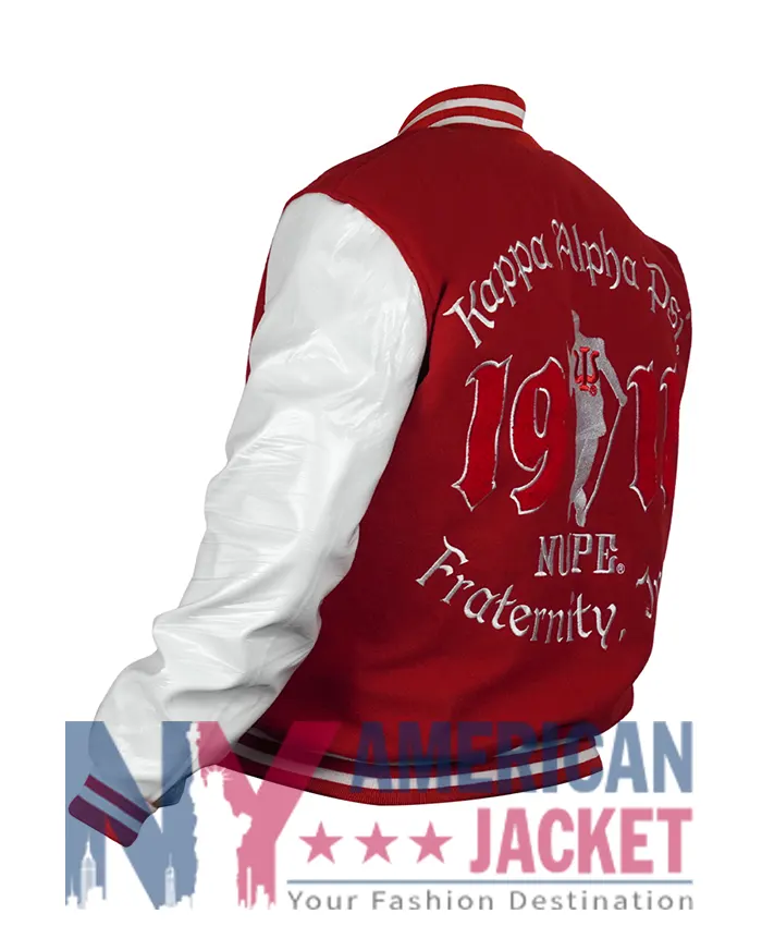 Kappa Alpha Varsity Psi Red And White Jacket