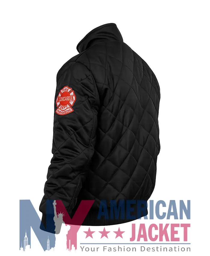 Kara Killmer Black Fire Chicago Bomber Jacket