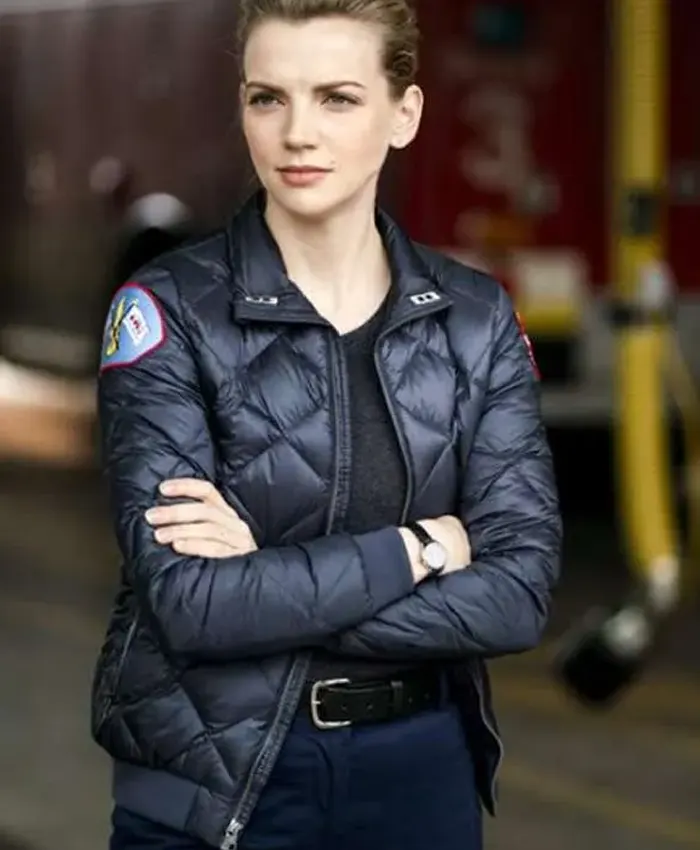 Kara Killmer Chicago Fire Black Bomber Jacket