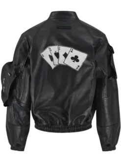 Kendrick Lamar Cards Leather Black Jacket