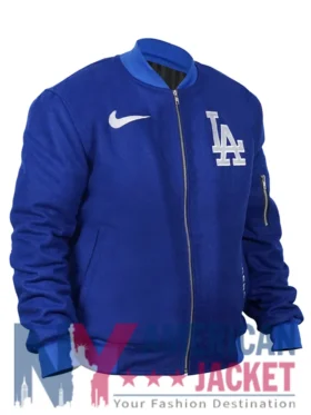 LA Dodgers Collection Dugout Bomber Royal Jacket