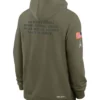 Las Vegas Raiders Olive 2025 Salute to Service Sideline Hoodie