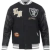Las Vegas Raiders Prep Varsity Wool-Leather Jacket
