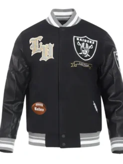 Las Vegas Raiders Prep Varsity Wool-Leather Jacket