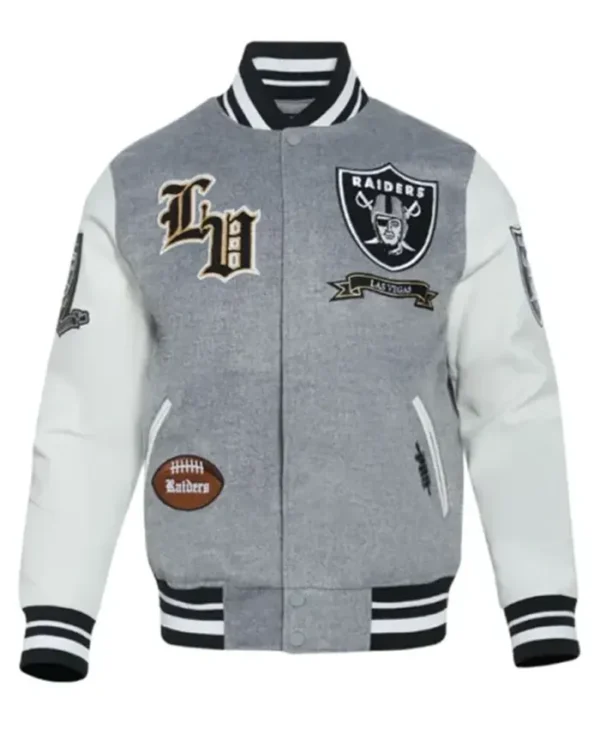 Las Vegas Raiders Prep Wool-Leather Varsity Jacket