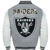 Las Vegas Raiders Prep Wool-Leather Varsity Jacket