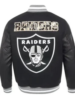 Las Vegas Raiders Wool-Leather Varsity Prep Jacket