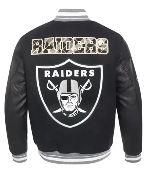 Las Vegas Raiders Wool-Leather Varsity Prep Jacket