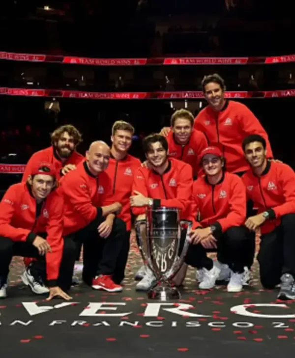Laver Cup 2025 Team World Red Bomber Jacket For Men