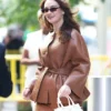 Lily James 2025 Good Morning America Brown Blazer