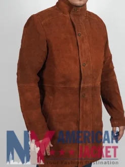 Longmire Robert Taylor Trench Leather Coat