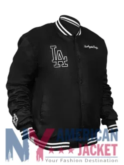 Los Angeles Bomber Black Dodgers County Jacket