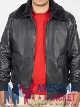 Mark US Flight Shearling Fur G-1 Bomber Jacket