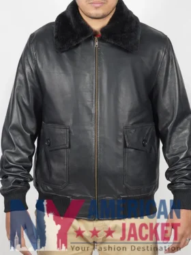 Mark US Shearling Bomber Fur G-1 Flight Jacket