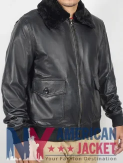 Mark US Shearling Fur G-1 Flight Bomber Jacket