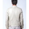 McQueen Dennis 2 ECRU Leather Jacket Back