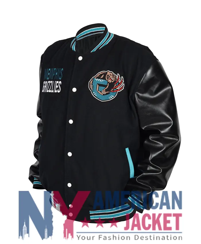 Memphis Grizzlies Black Wool Varsity Jacket