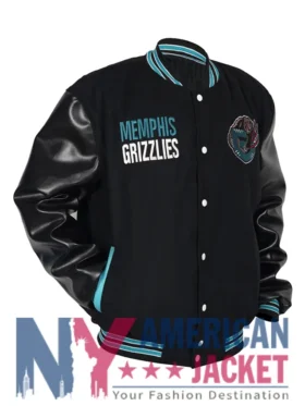 Memphis Wool Black Grizzlies Varsity Jacket