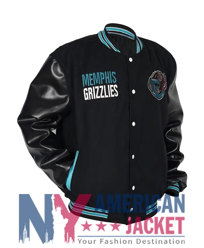 Memphis Wool Black Grizzlies Varsity Jacket