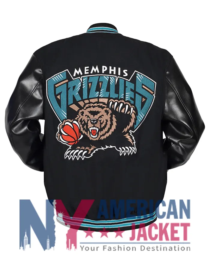 Memphis Wool Grizzlies Black Varsity Jacket