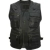 Men’s 10 Leather Pockets Military Vest