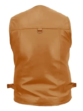 Men’s 10 Pockets Leather Military Vest