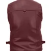 Men’s 10 Pockets Leather Vest Military