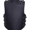Men's Adjustable Buckles Leather Black Vest