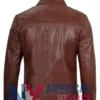 Men's Cafe Racer Brown Leather Jacket