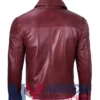 Men’s Cafe Racer Maroon Leather Jacket