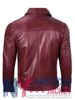 Men’s Cafe Racer Maroon Leather Jacket