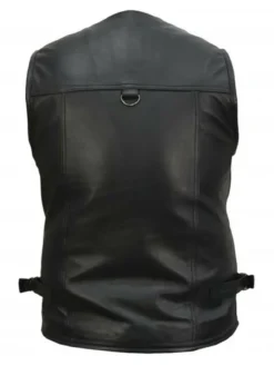 Men’s Military 10 Pockets Leather Vest