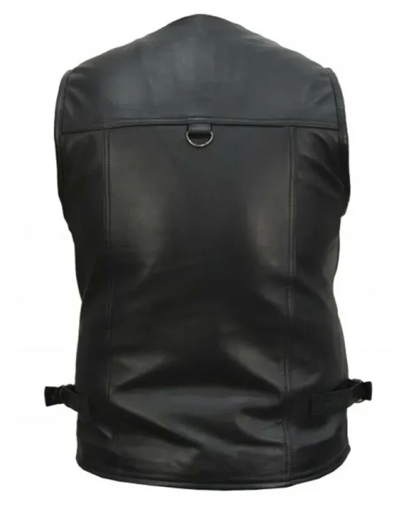 Men’s Military 10 Pockets Leather Vest