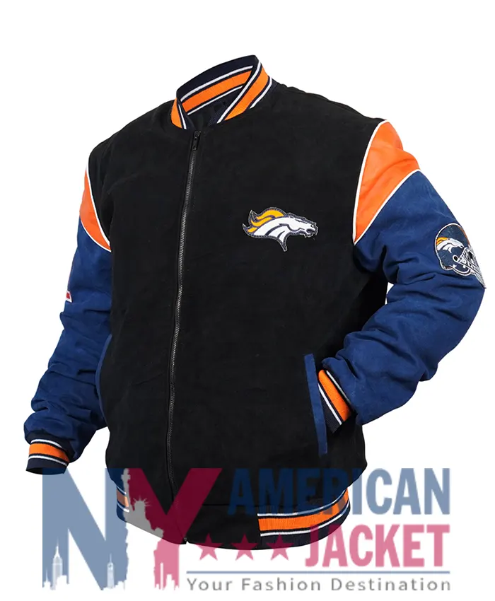 Men’s NFL Denver Broncos Suede Jacket