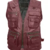 Men’s Pockets Military 10 Leather Vest