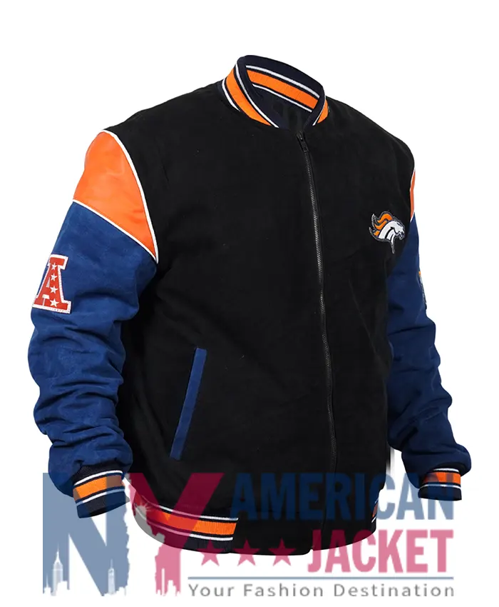 Men’s Suede NFL Denver Broncos Jacket